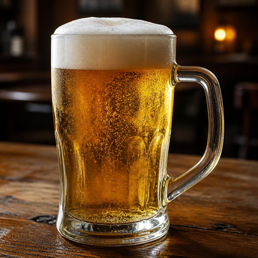 Čerstvě natočené pivo s pěnou